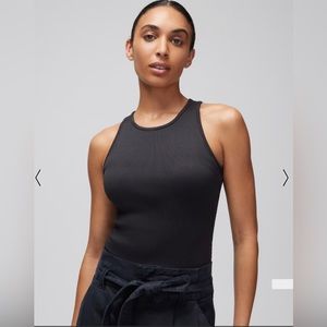 WHBM -White House Black Market - Black- Small Forme Rib Tank - Worn Once